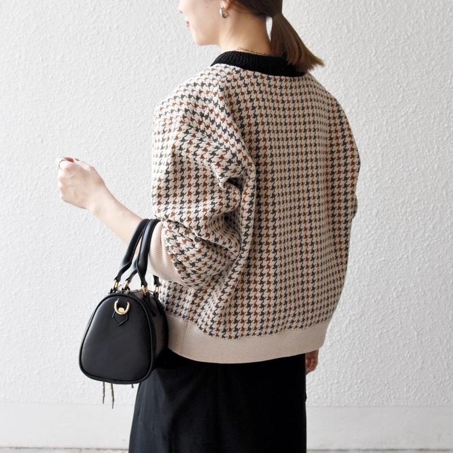 SHIPS any any:〈手洗い可能〉モールヤーン クルーネック 千鳥柄