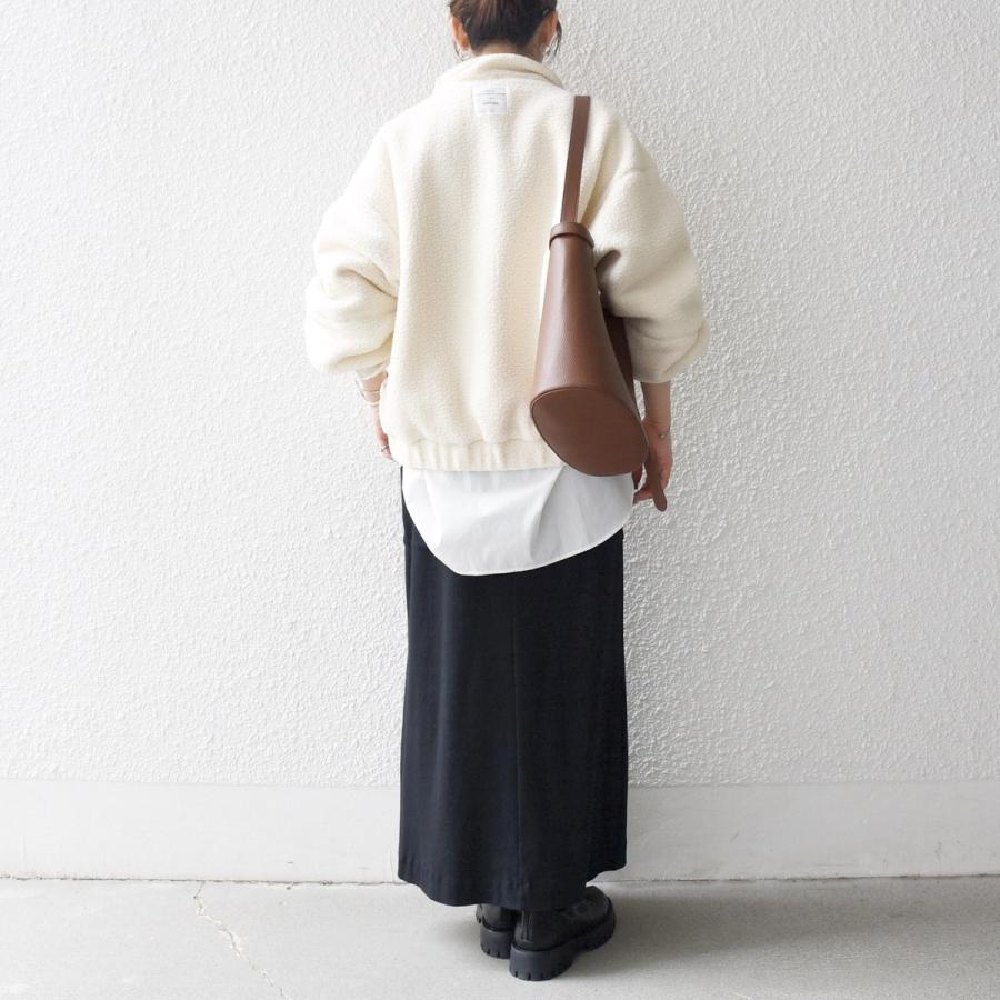 SHIPS any any: ナイロン × ボア リバーシブル スタンドカラー