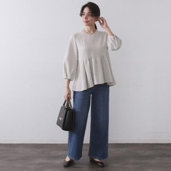 OPAQUE.CLIP（オペークドットクリップ） ふくれジャカードペプラム