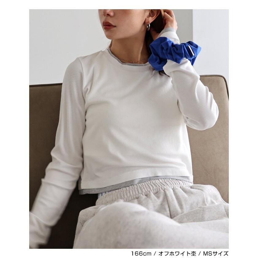 ゆ。pium 先行発売品 バイカラーレイヤードトップス バイカラーレイヤードニットトップス – pium