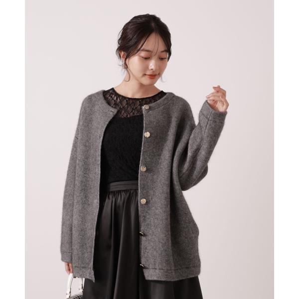 CELFORD 25AW 美品　スパークルミディ丈カーディガン　グレー CELFORD｜スパークルミディ丈カーディガン | Rakuten Fashion(楽天