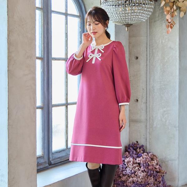 Rose Tiara（ローズティアラ） 【伸縮性◎/イージーケア】配色リボン