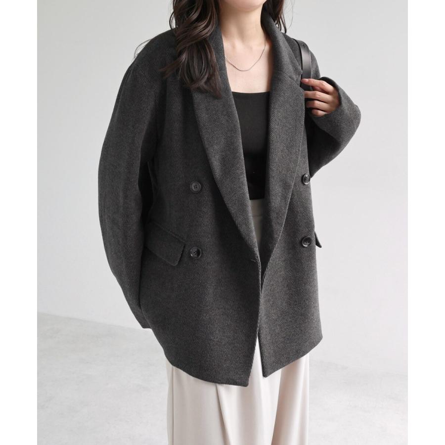 新品ヘリンボーンダブルジャケット ヘリンボーンダブルジャケット | BOURGE (Women)/ブールジュ