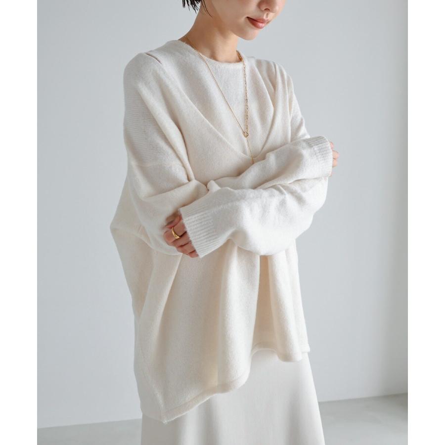 ノースリーブ 長袖 ニット トップス セット evernavy エバーネイビー