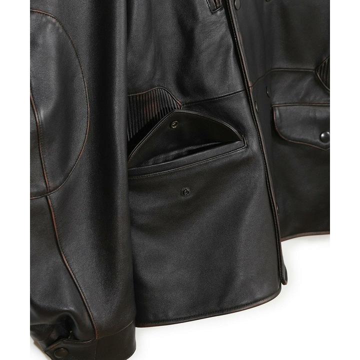 【50th Anniv . 菊池武夫】AGED SHEEPSKIN LEATHER JACKETの画像