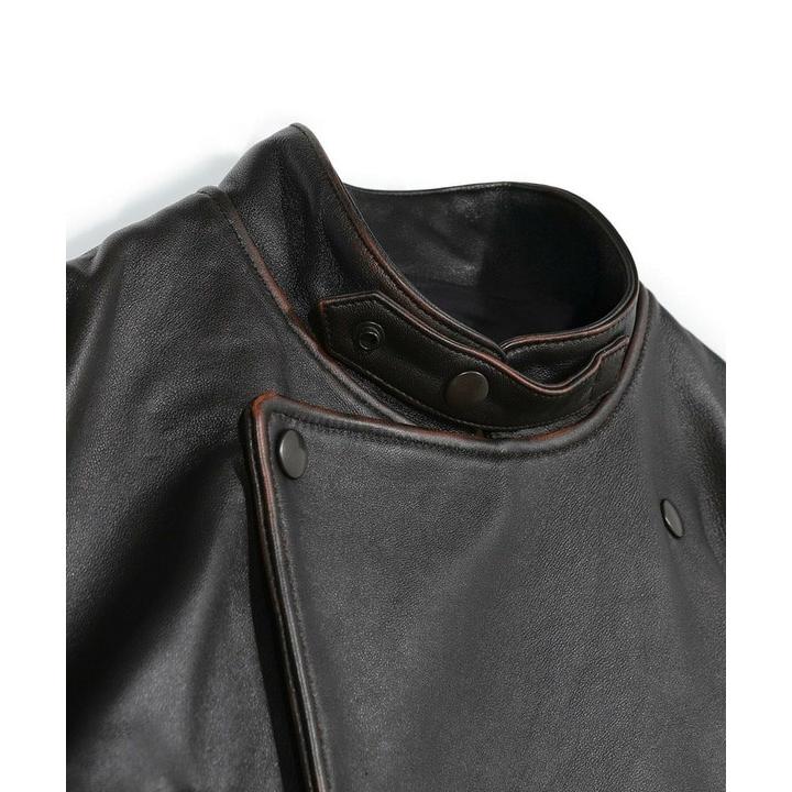 【50th Anniv . 菊池武夫】AGED SHEEPSKIN LEATHER JACKETの画像