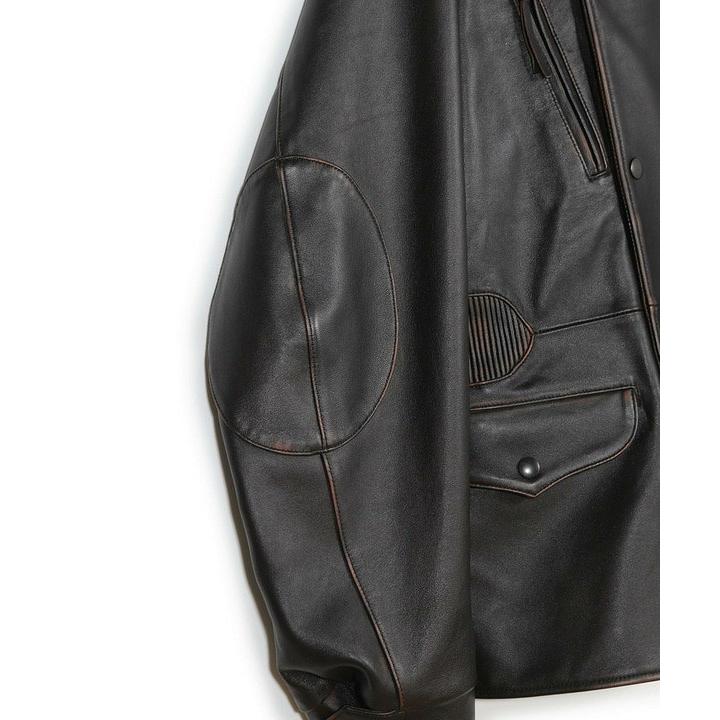 【50th Anniv . 菊池武夫】AGED SHEEPSKIN LEATHER JACKETの画像