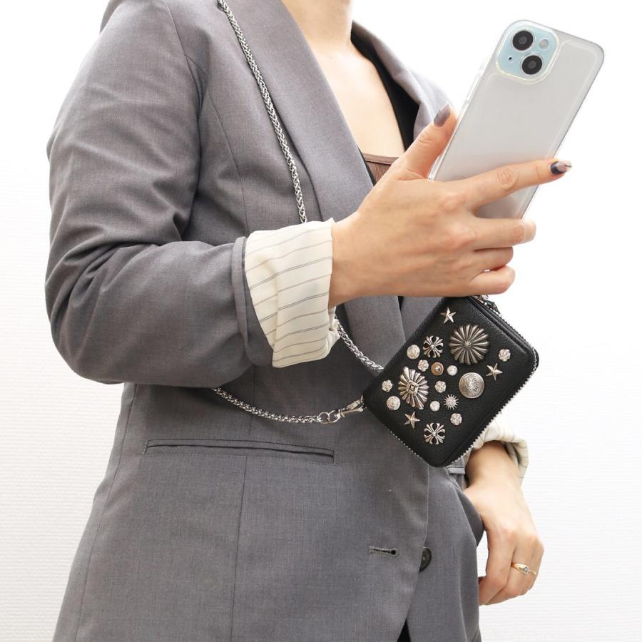 ペルケ perche / マルチスタッズジャバラチャームウォレットショルダー