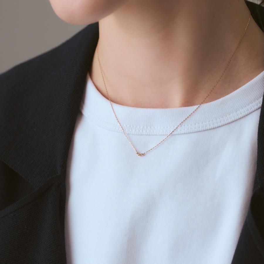 agete ウェブ限定 ダイヤモンドネックレス agete（アガット） 《WEB限定》K10ダイヤモンドネックレス（ピンク