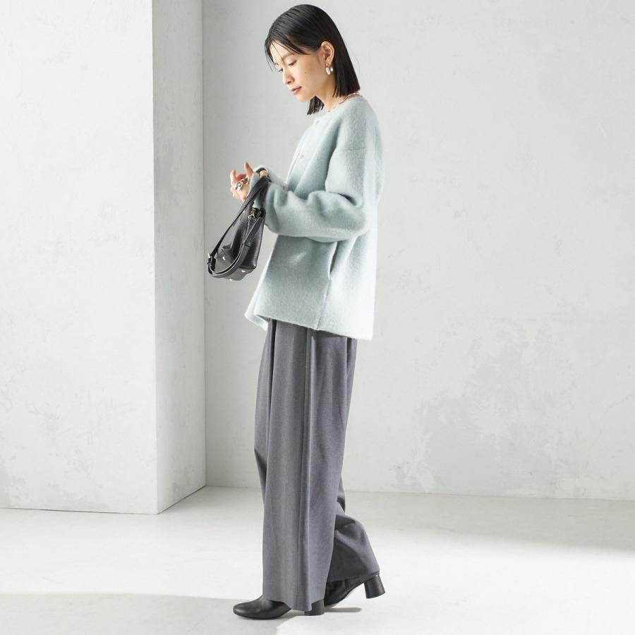 SHIPS（シップス） フォックス ブレンド ノーカラー ニット コート