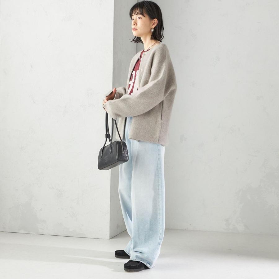 SHIPS（シップス） フォックス ブレンド ノーカラー ニット コート