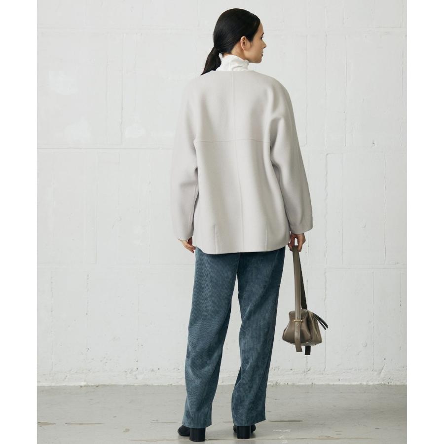 自由区（ジユウク） 【SHIHOさん着用】ウールリバーノーカラー コート