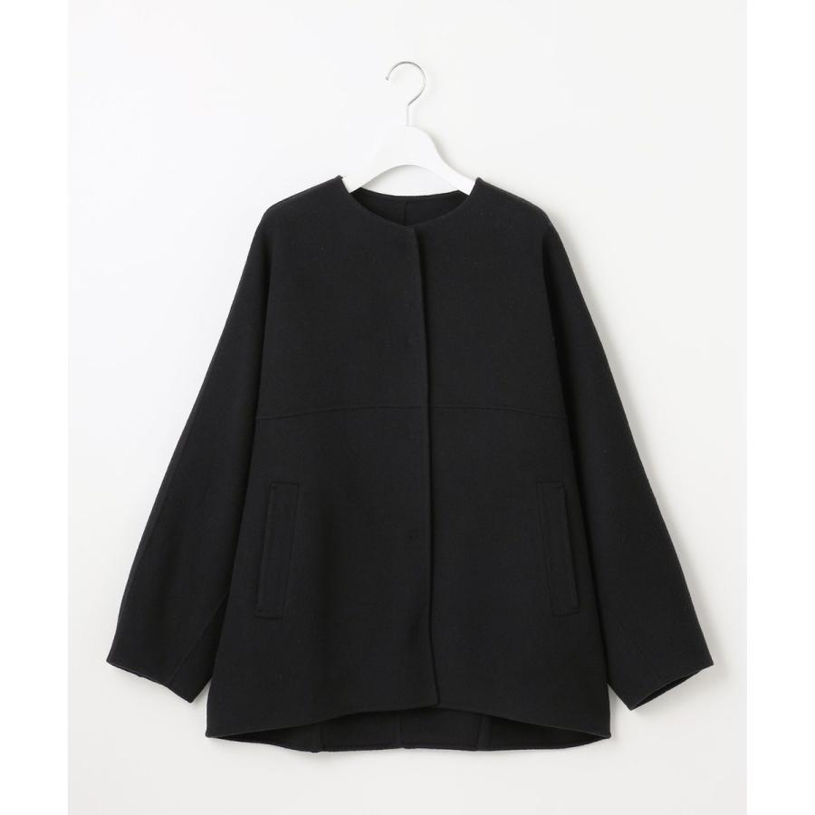 自由区（ジユウク） 【SHIHOさん着用】ウールリバーノーカラー コート