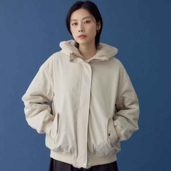 THE SHOP TK 【2WAY洗える】リバーシブル フェイクファーブルゾン