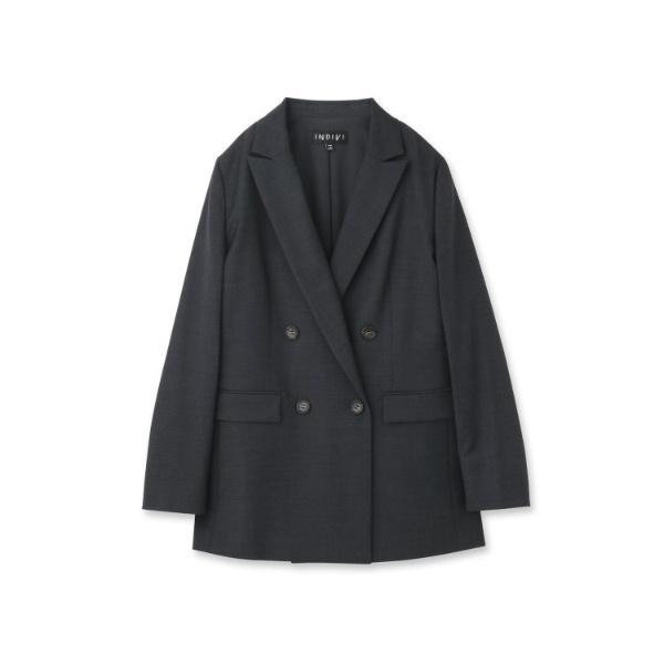 INDIVI】美品インディヴィ 高級シルク ストレッチ ブーツカット