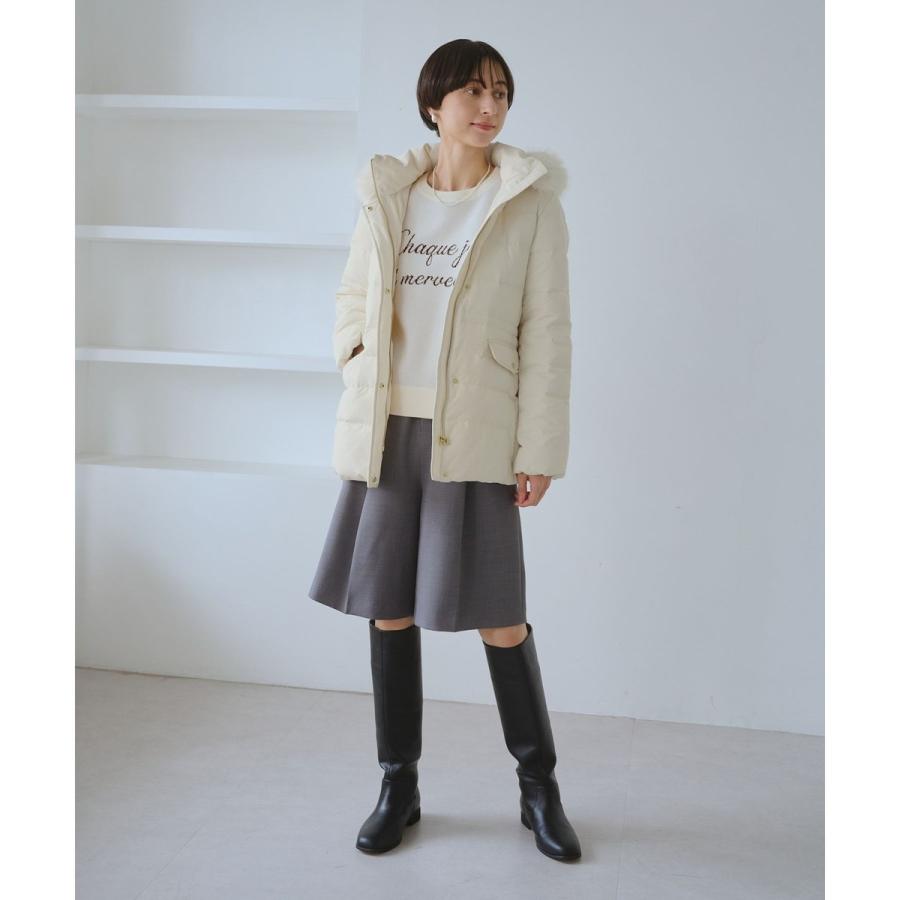 超レア品　美品　イタリア製　グリーン　ダウンコート　ファー付き ROPE' PICNIC（ロペ ピクニック） 【GREEN DOWN/グリーンダウン