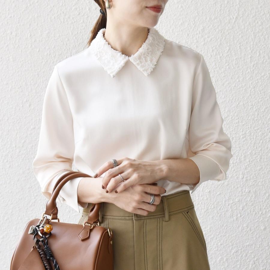 SHIPS any 《一部追加予約》SHIPS any:〈洗濯機可能〉サテン レース