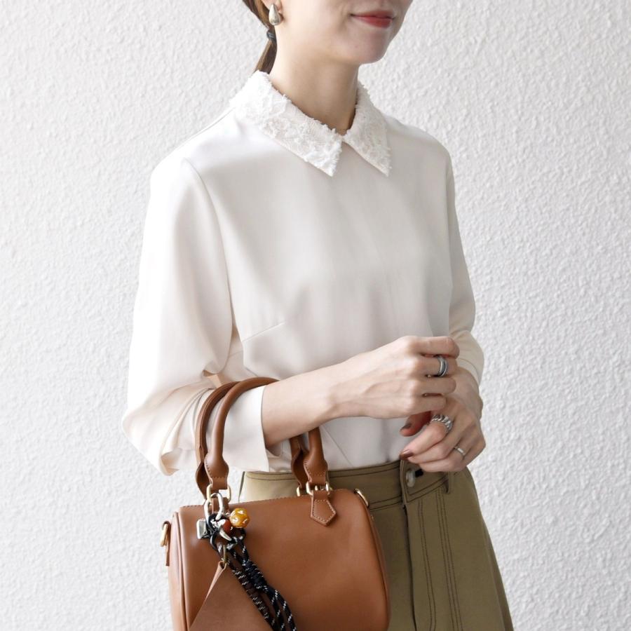 SHIPS any any:〈洗濯機可能〉サテン レースカラー ブラウス : マルイ