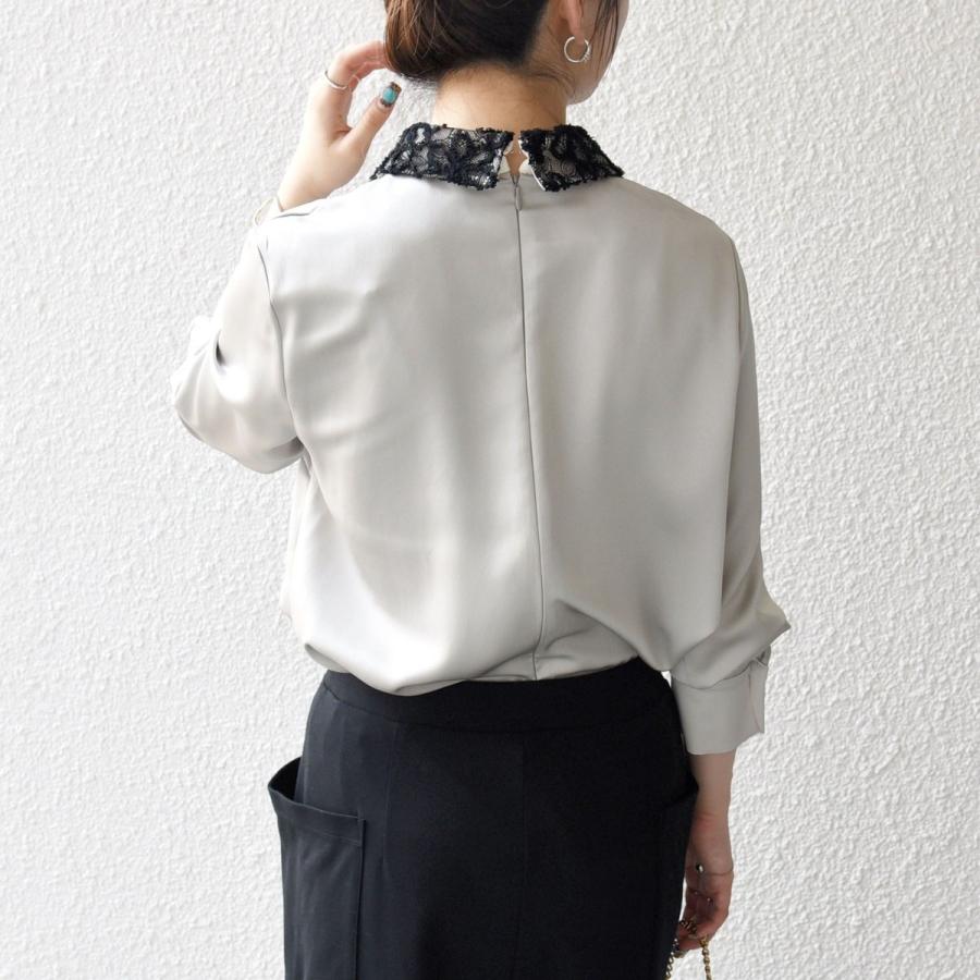 SHIPS any 《一部追加予約》SHIPS any:〈洗濯機可能〉サテン レース