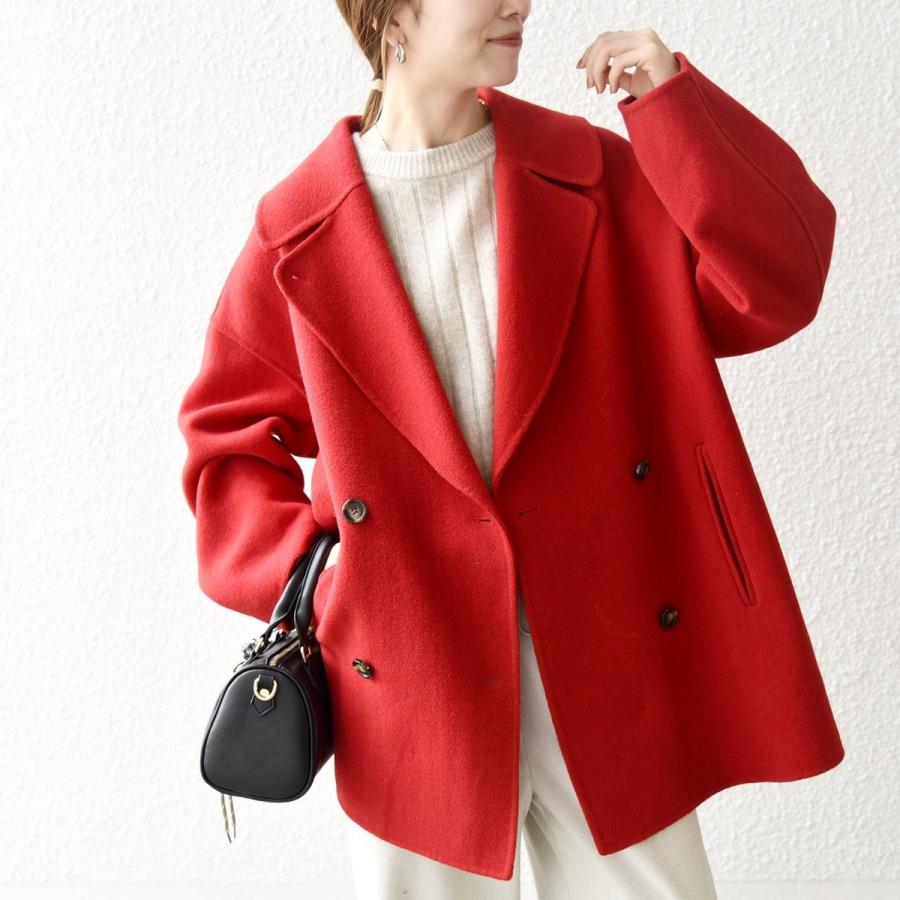 SHIPS any any: リバー ダブル テーラード ミドル コクーン コート