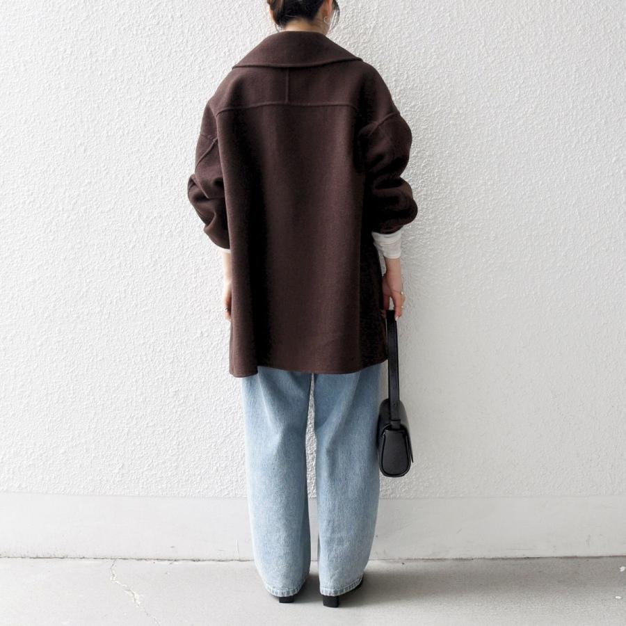 SHIPS any any: リバー ダブル テーラード ミドル コクーン コート