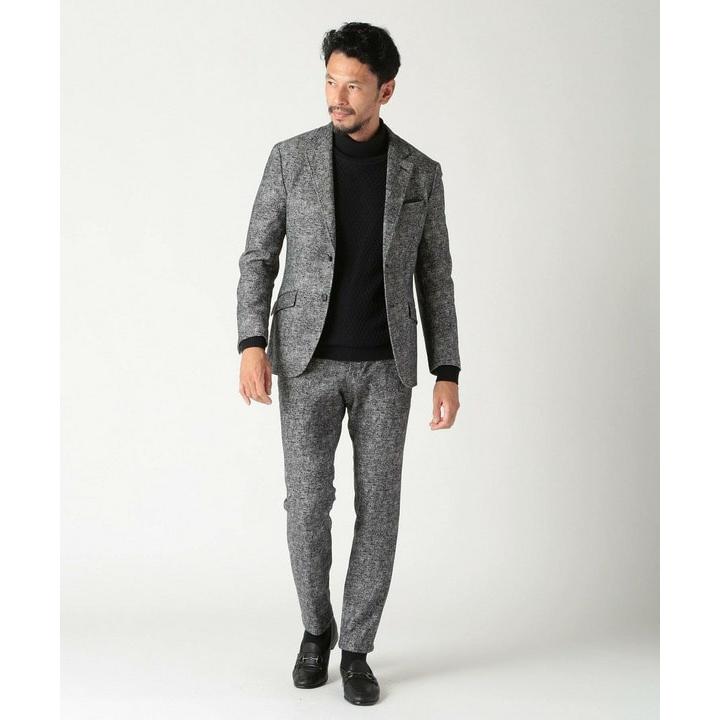 メンズビギ（MEN’S BIGI）/【ACTIVE TAILOR/アクティブテイラー】ヒートパフォーマーツイード調プリントスラックスパン MEN'S BIGI（メンズビギ） 【ACTIVE TAILOR/アクティブテイラー