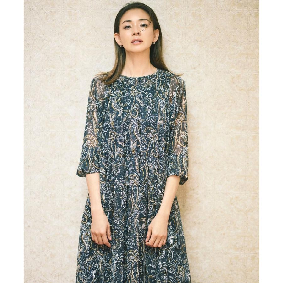 自由区（ジユウク） 【SHIHOさん着用】ペイズリープリント ワンピース