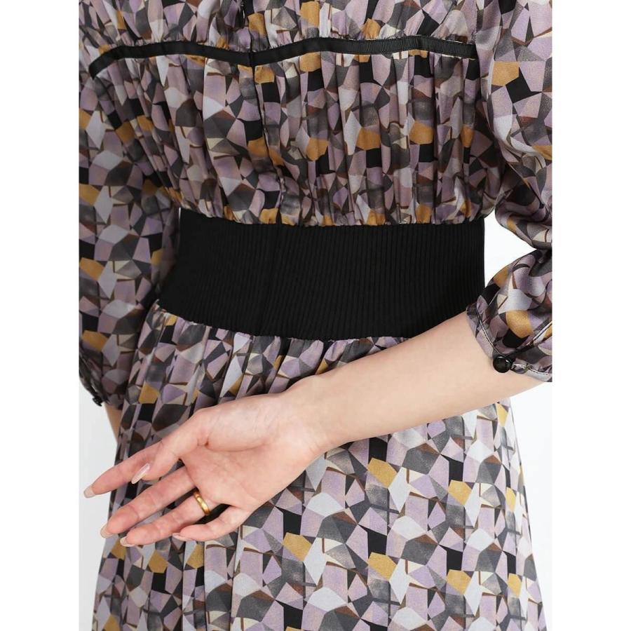 FENNEL（フェンネル） レトロパターンロングスリーブフレアワンピース