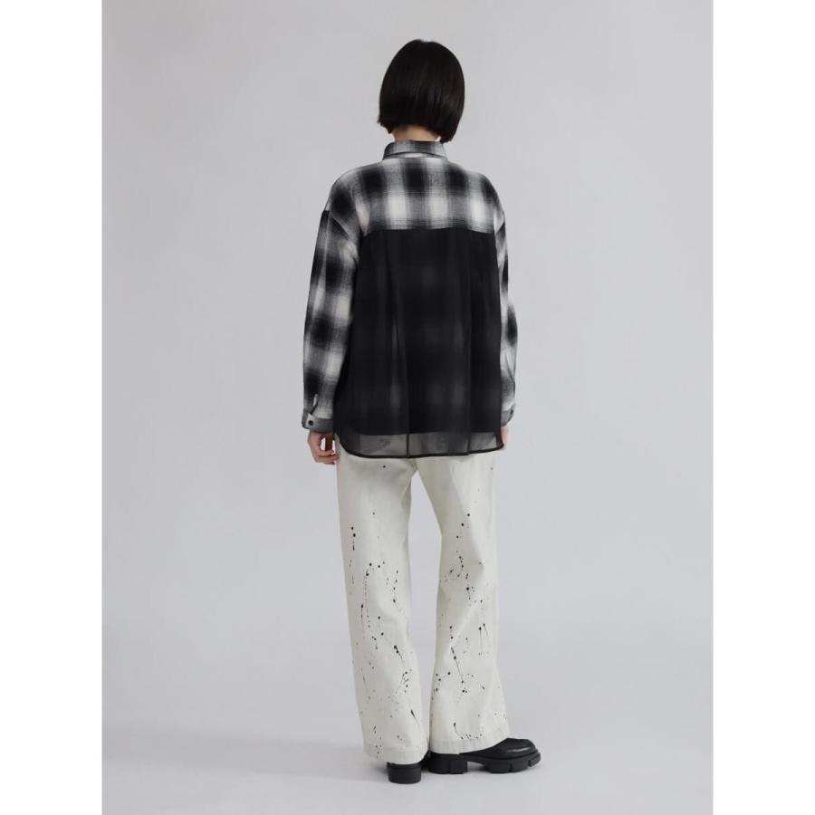 LASUD（ラシュッド） シアーレイヤードリバーシブルチェックシャツ