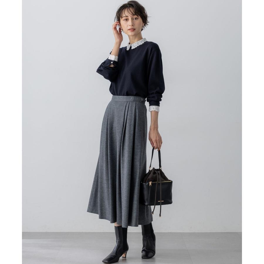 美品✨sacai 21SS エンブロイダリー レース ドッキング ニット sacai - サカイ 21SS レース切替 ニット 七分袖 コットン 1 ネイビー