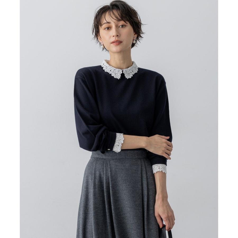 VALENTINO 近年タグ フラワーレース ポロカットソー ニット ブラック Valentino Black Lace V-Neck Cardigan | Harrods US