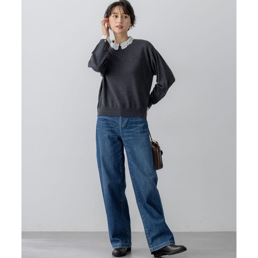 サイズ38　23区　エンブロイダリーフラワーレースコンビニット 洗える】エンブロイダリー フラワーレースコンビ ニット / 23区 S