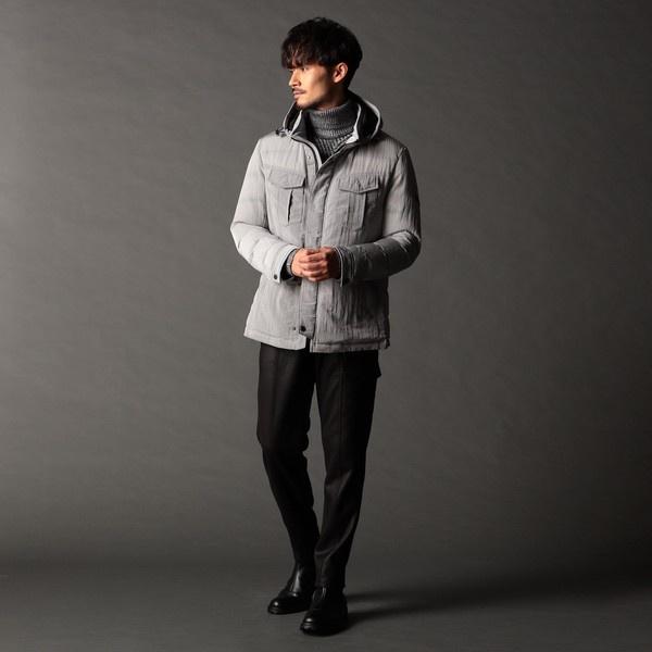 ニコルクラブフォーメン（NICOLE CLUB FOR MEN）/ブライトワッシャーリップ ダウンブルゾン NICOLE CLUB FOR MEN（ニコルクラブフォーメン） ブライトワッシャー