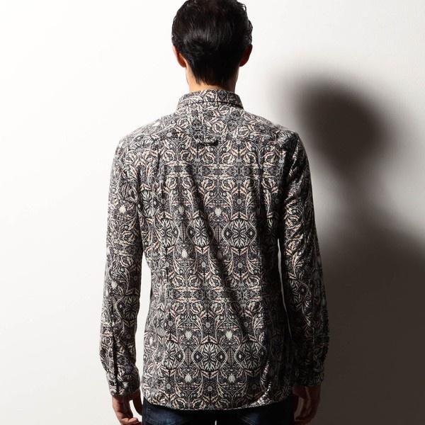 ニコルクラブフォーメン（NICOLE CLUB FOR MEN）/【RIELABO】オリエンタルプリントシャツ(日本製) NICOLE CLUB FOR MEN（ニコルクラブフォーメン） 【RIELABO