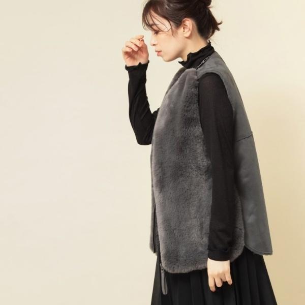 SunaUna（スーナウーナ） 【3色展開】フェイクファーベスト : マルイ