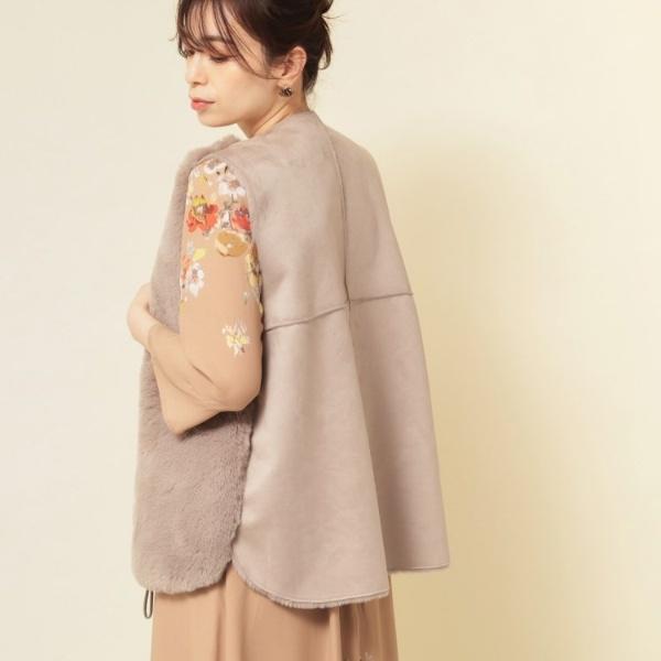 SunaUna（スーナウーナ） 【3色展開】フェイクファーベスト : マルイ