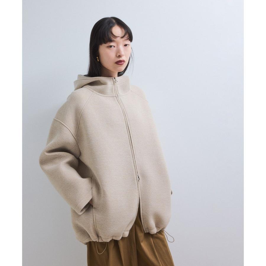 極美品 アダムエロペ フーディーブルゾン ダンボール素材 ゆったり ストレッチ ADAM ET ROPE'（アダムエロペ） パーカー マウンテンパーカー 【Proof