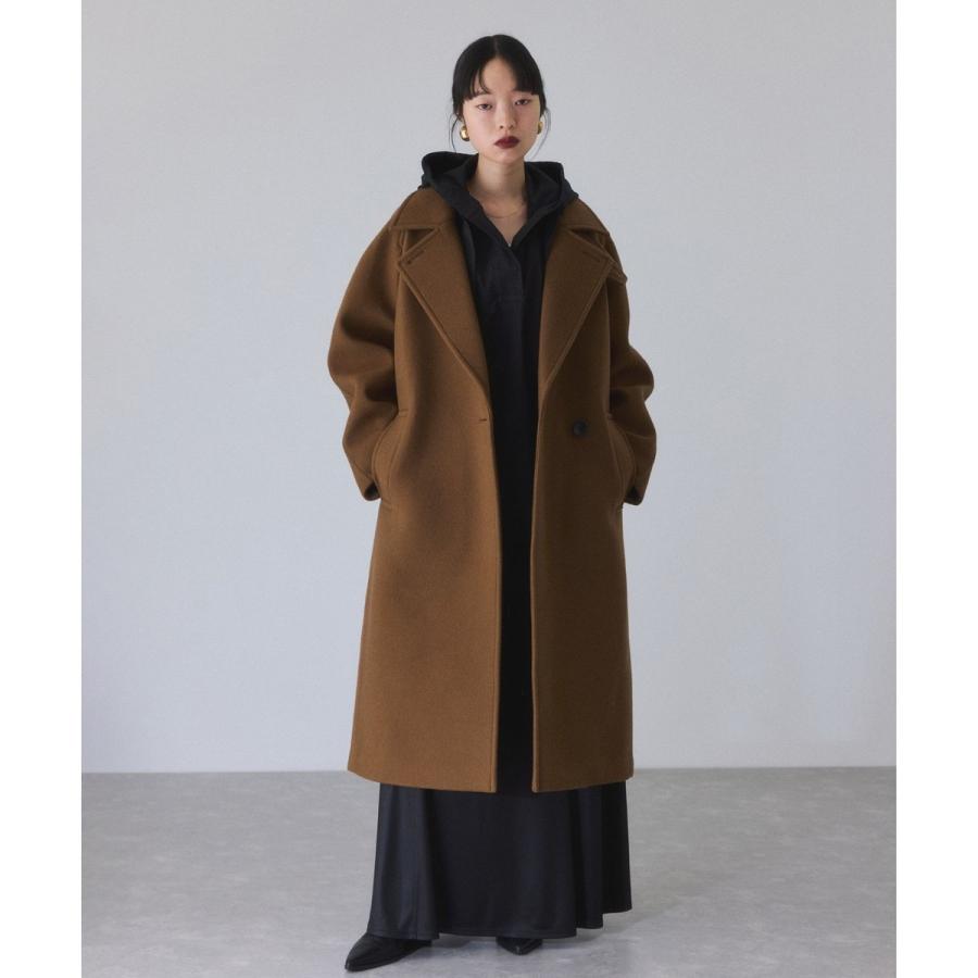 アダムエロペ（ADAM ET ROPE’）/ウールボンディングラグランロングコート ADAM ET ROPE'（アダムエロペ） ウールボンディングラグランロング