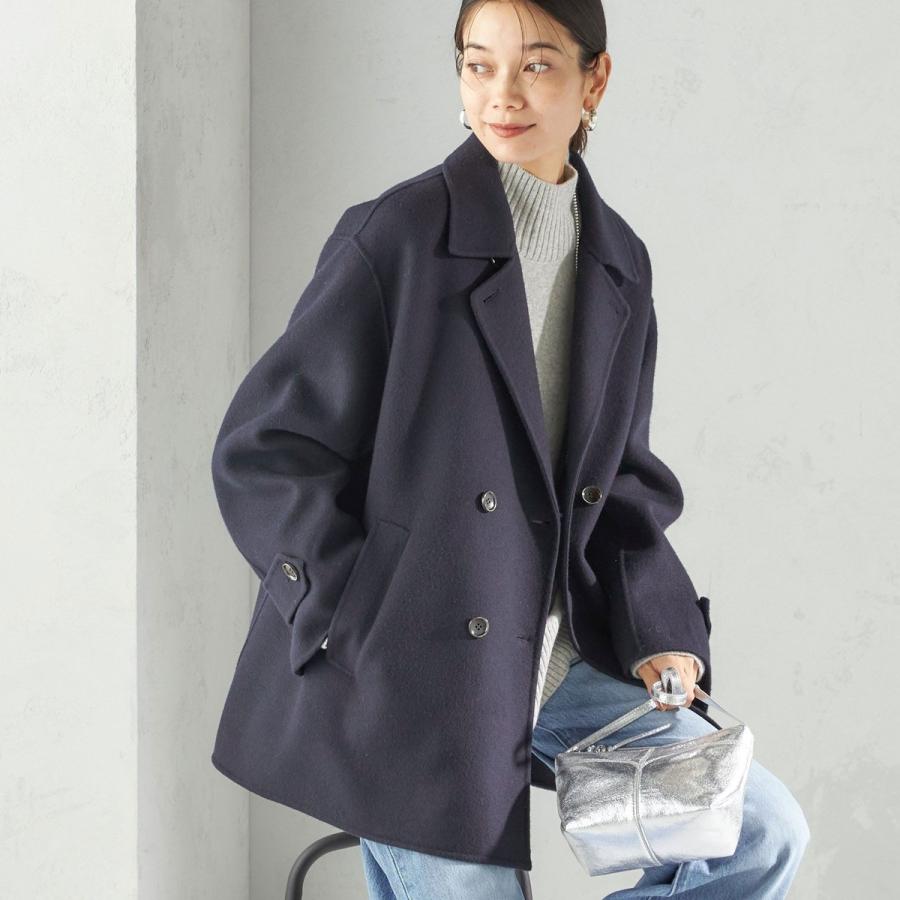 SHIPS（シップス） SUPER140 ダブル フェイス ショート コート