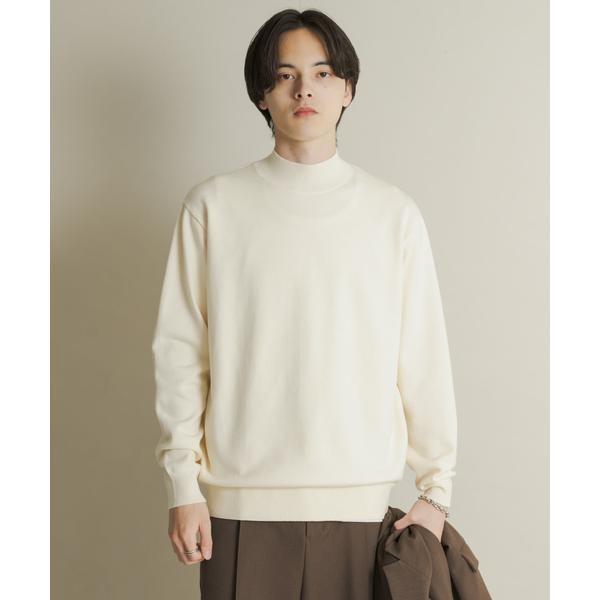 一部WEB限定カラー』『洗濯可/毛玉防止』ストレッチモックネックニット