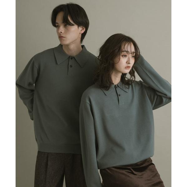 一部WEB限定カラー』『洗濯可/毛玉防止』ストレッチニットポロシャツ