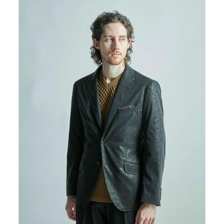 MEN'S BIGI（メンズビギ） フェイクレザー テーラードジャケット