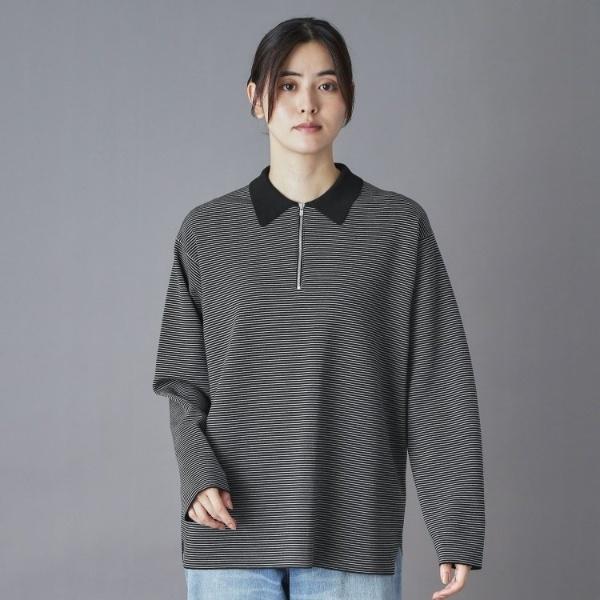 バトナー　32G SMOOTH WOOL POLO Men 32G SMOOTH WOOL POLO HALF ZIP - BATONER｜ONLINE STORE