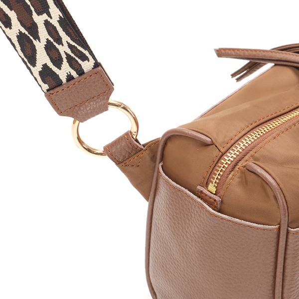 ペルケ perche / 牛革×ナイロンチェンジベルトキーチャームショルダー