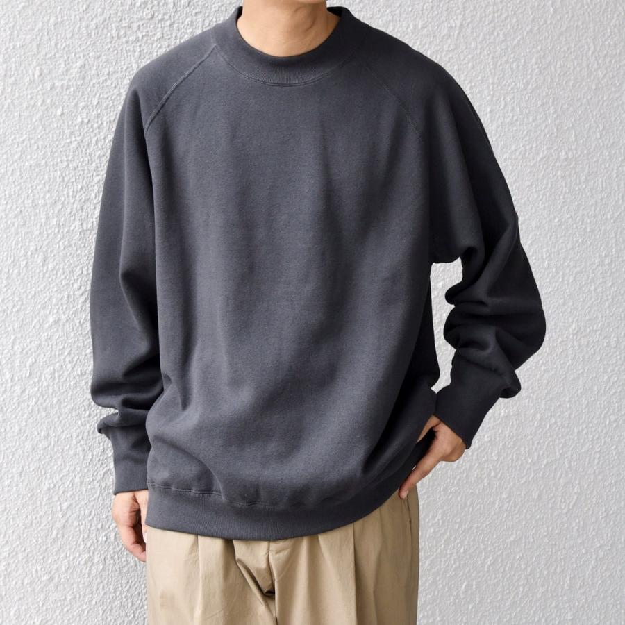 SHIPS any any: ヴィンテージライク 裏起毛 セミモックネック ラグラン