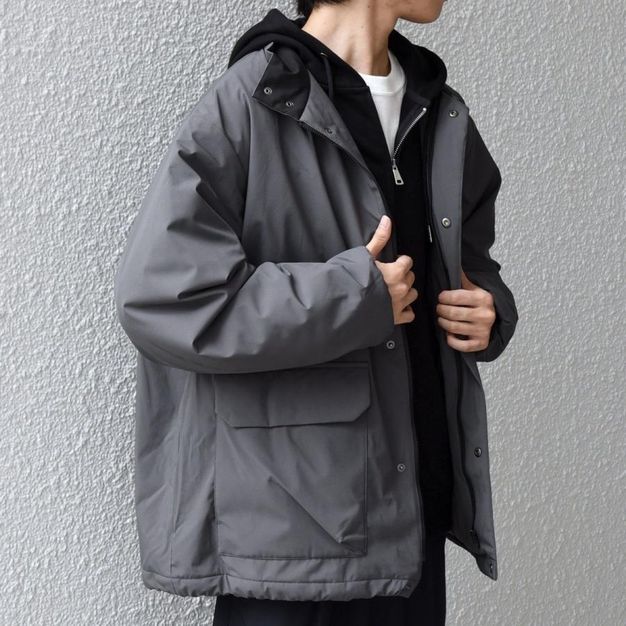 SHIPS any any:〈撥水/防風等〉多機能 中綿 2トーン スタンド ブルゾン 