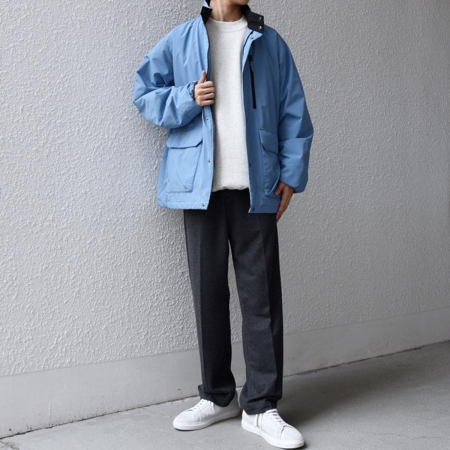 SHIPS any any:〈撥水/防風等〉多機能 中綿 2トーン スタンド ブルゾン 