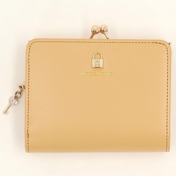 ★新品★NATURAL BEAUTY ゴールド 二つ折り財布 NATURAL BEAUTY（ナチュラルビューティー） 【 NATURAL BEAUTY 】 クレ
