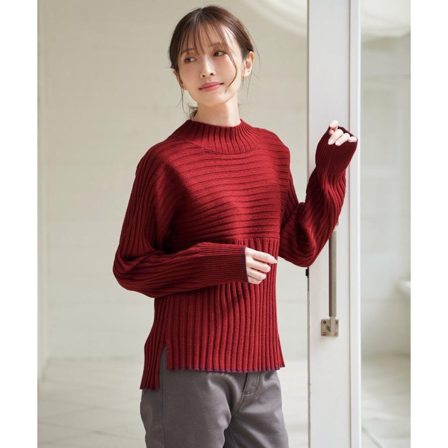 ikka（イッカ） 7Gワイドリブ切り替え配色プルオーバー : マルイ(丸井