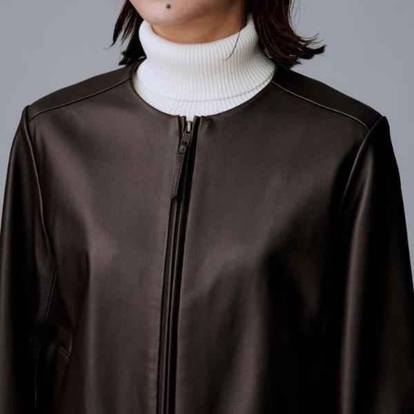 UNTITLED（アンタイトル） 【着丈短め柔らかな質感】ラムレザー